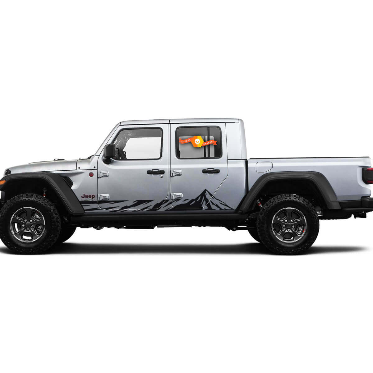 2 Side Jeep Gladiator Rocker Panel Mountain Side Vinyl Stickers Graphics Sticker

