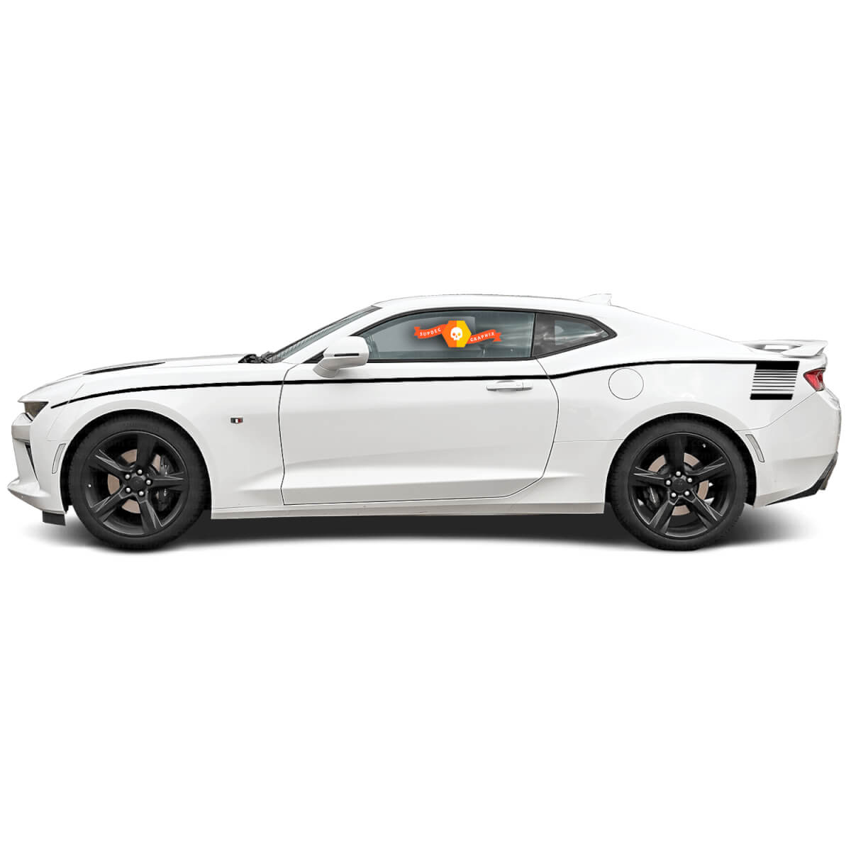 2016 2017 2018 Chevy Camaro Bodyline Strobe Side Racing Stripes Autocollants de hockey Autocollants
