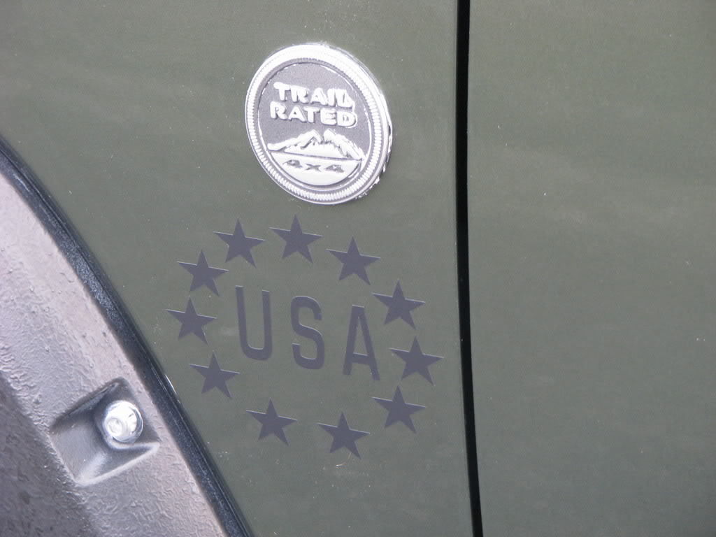 2 Jeep USA Stars Army logo CJ TJ YJ JK XJ Vinyl Sticker Decal