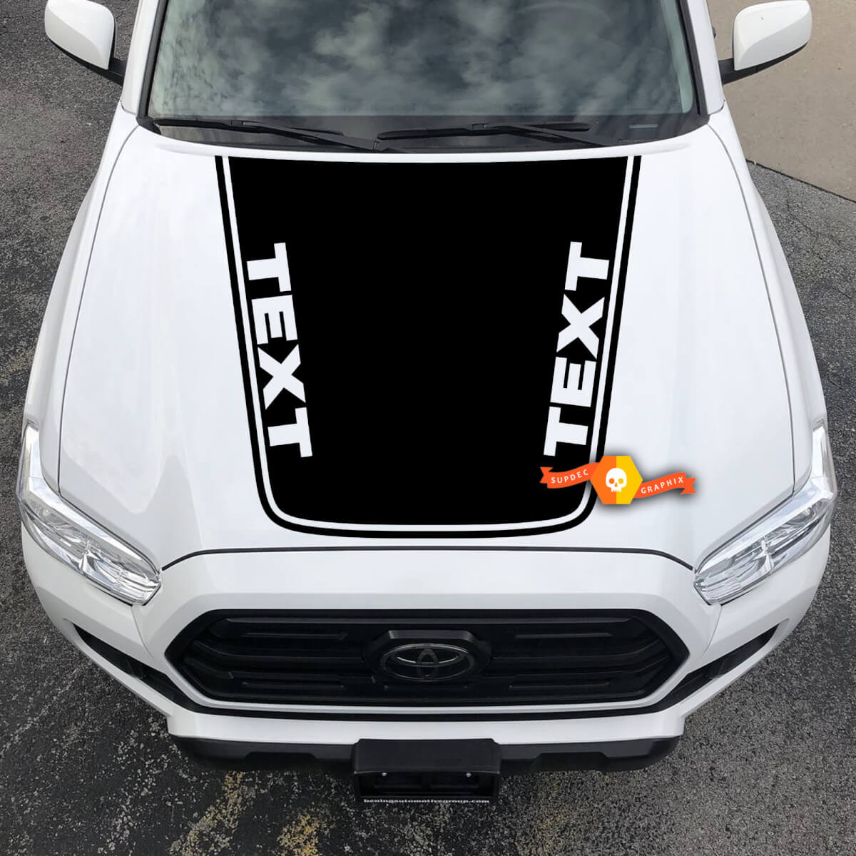 Capuche TRD Tacoma NON ! Scoop Blackout Custom Text Trim Autocollants en vinyle pour Tacoma 16-21
