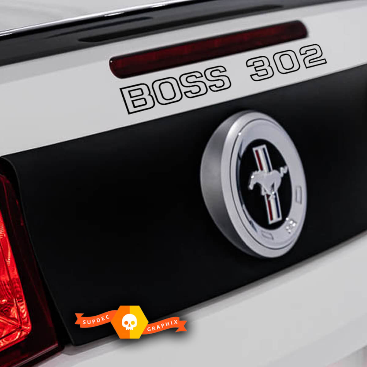 2015 2016 2017 2018 2019 Ford Mustang Boss 302 Autocollants en vinyle pour coffre arrière
