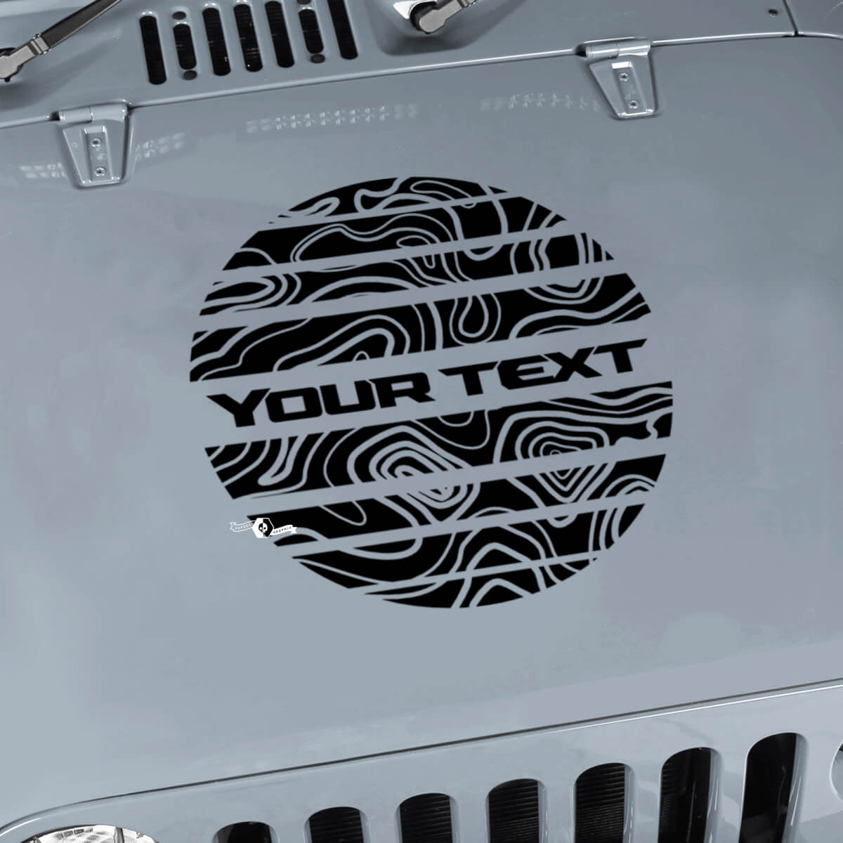 Jeep Wrangler kit graphique vinyle Wrap autocollant autocollant occultant Contour carte capot cercle stroboscope style autocollant autocollant
