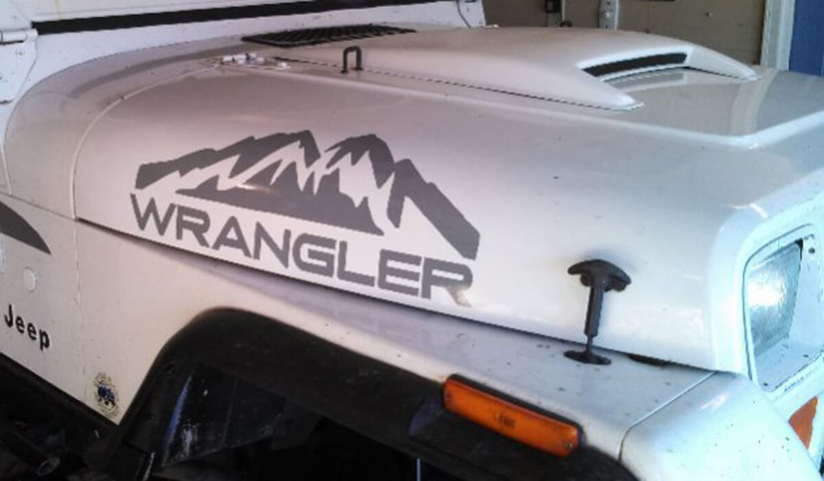 2 Jeep Wrangler Rubicon MOUNTAINS CJ TJ YJ JK XJ Autocollant en vinyle #2