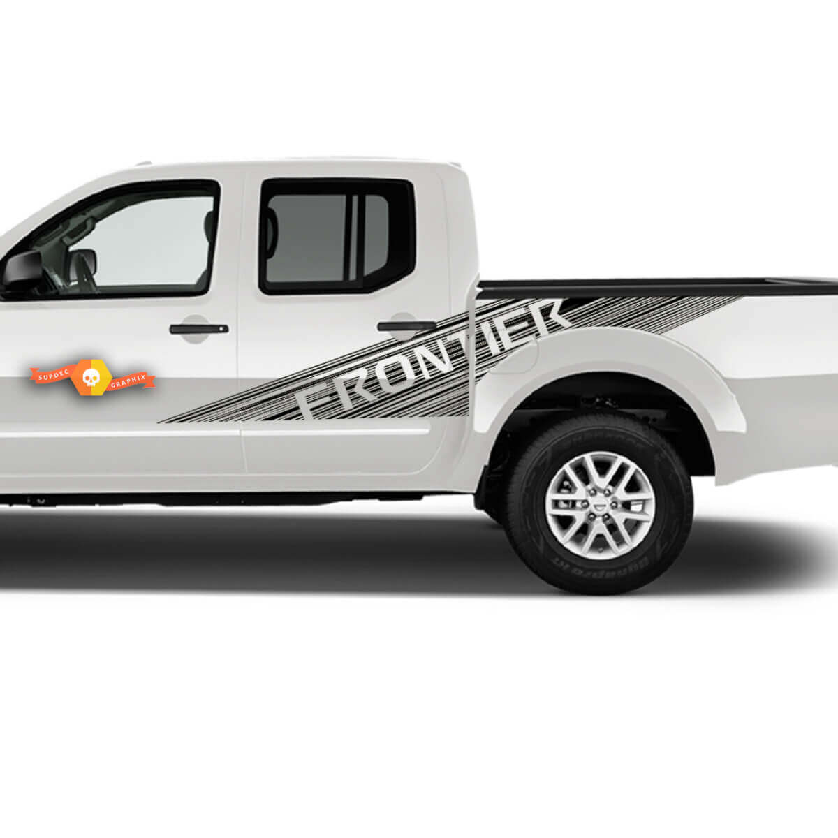 Kit de bandes autocollantes latérales style lettrage Frontier pour Nissan Frontier