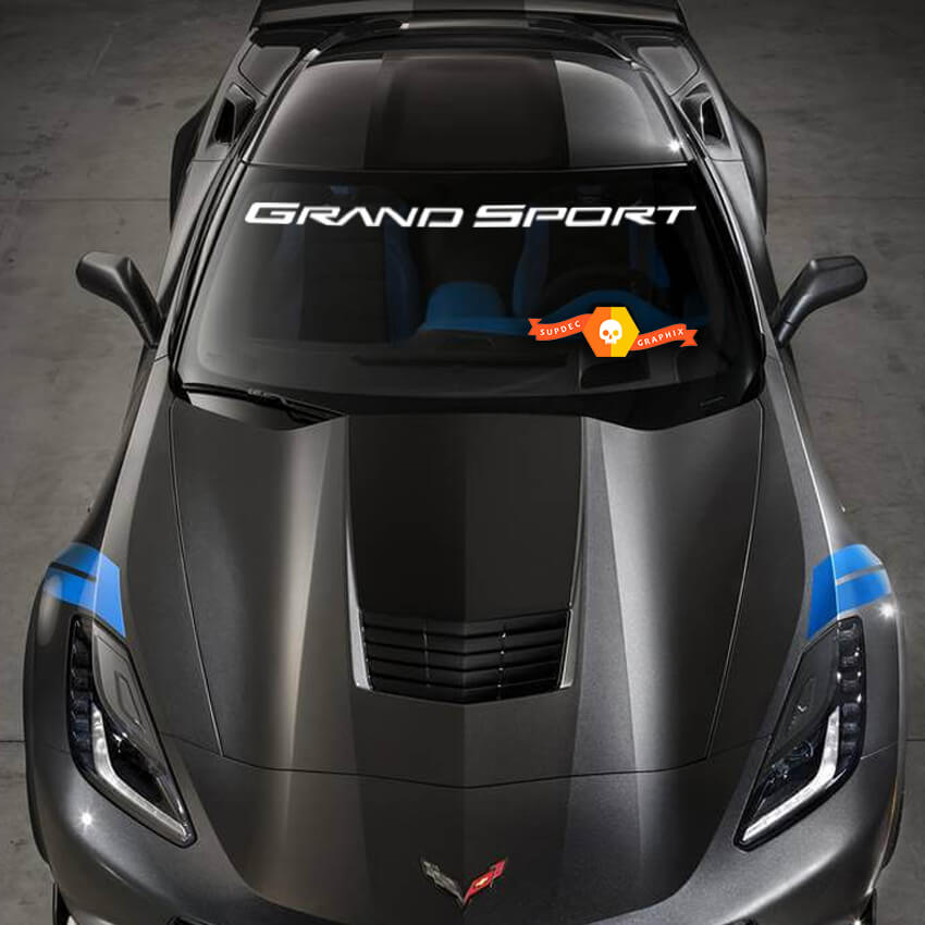 Chevrolet Corvette Grand Sport Pare-brise Vinyle Autocollant Autocollant Logo du véhicule
