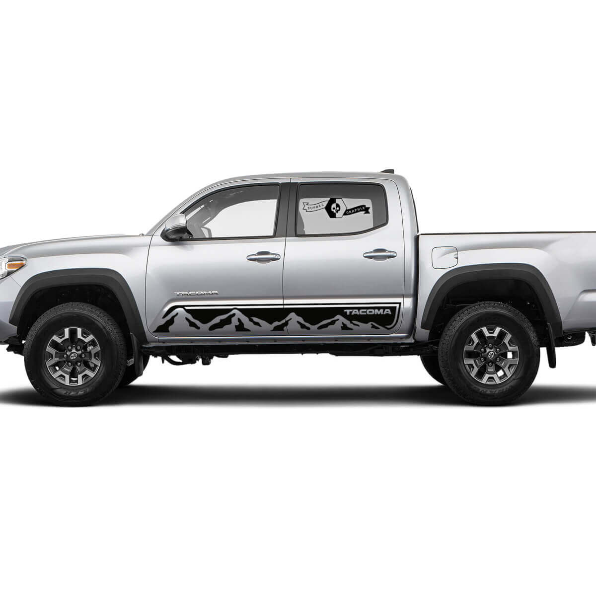 Kit de bandes latérales en vinyle style montagne pour Toyota Tacoma