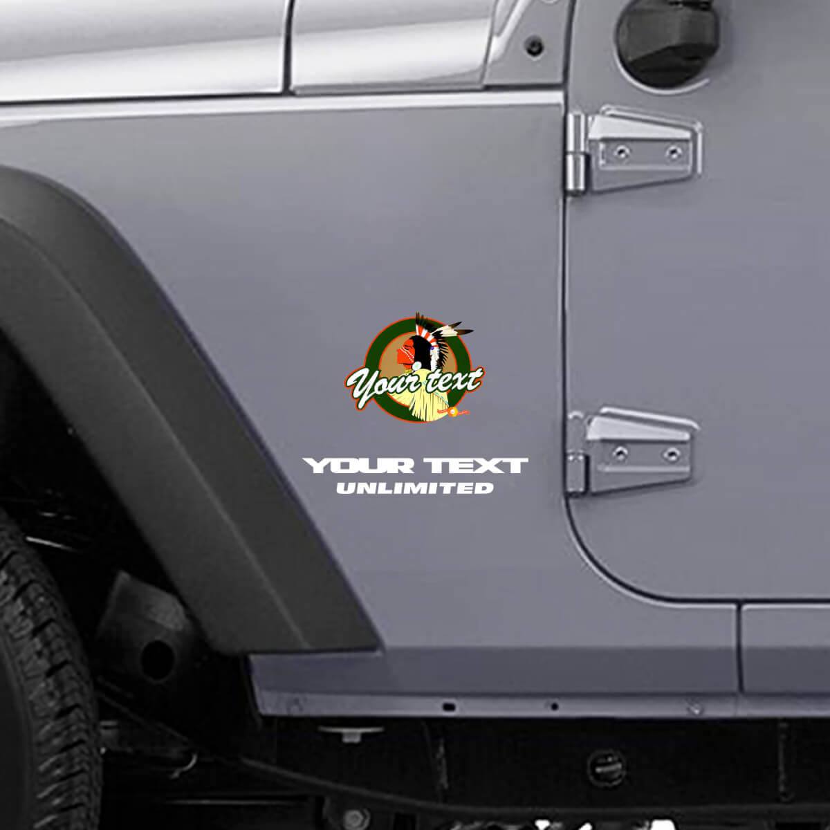 Kit d'autocollants vinyle personnalisés avec texte et logo pour Jeep Wrangler CJ