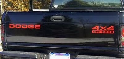Ensemble d'autocollants vinyle 4x4 tout-terrain pour hayon Dodge Ram 1500 2500 Dakota