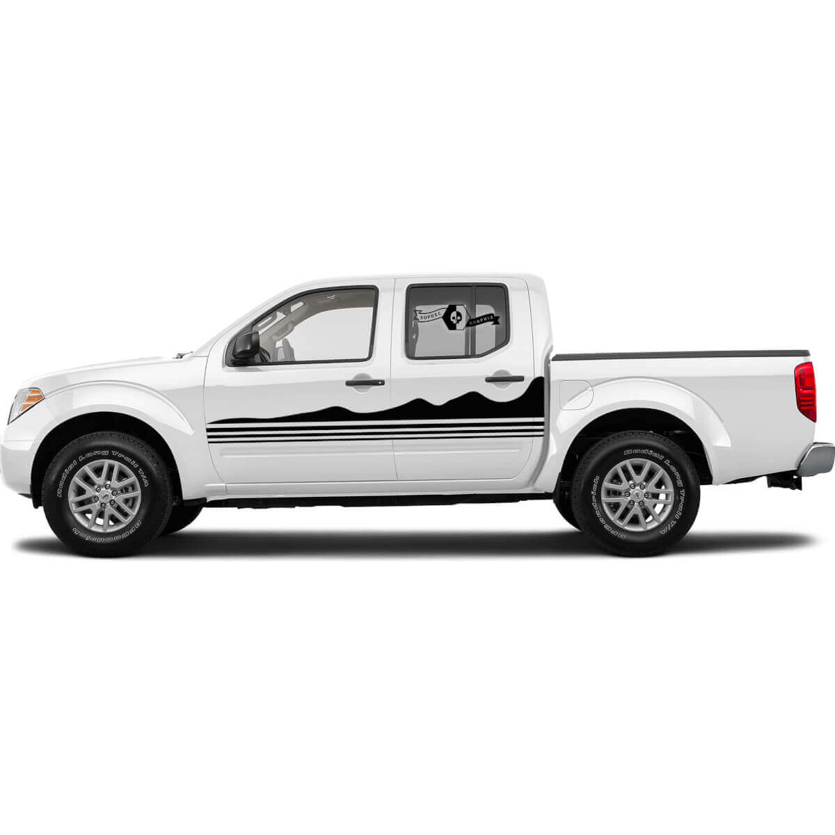 Paire de décalcomanies latérales de style Wave pour Nissan Frontier
