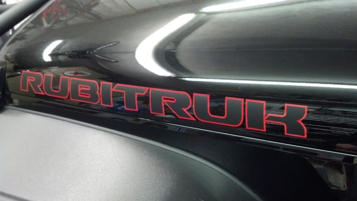 Autocollant vinyle Rubitruk Wrangler Rubicon Jeep CJ TJ YK JK
