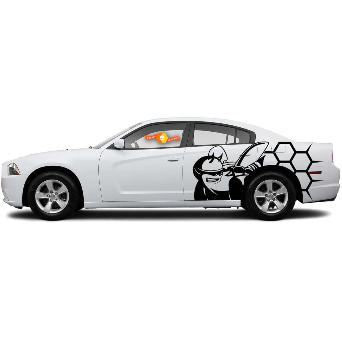 Autocollants latéraux en vinyle nid d'abeille Scat Pack paire pour Dodge Challenger Charger