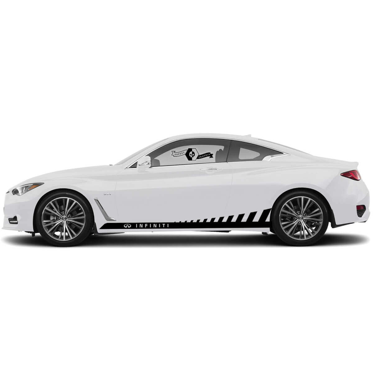 Autocollant de décalque de paire Bande latérale Classique pour INFINITI Q50 Q60
