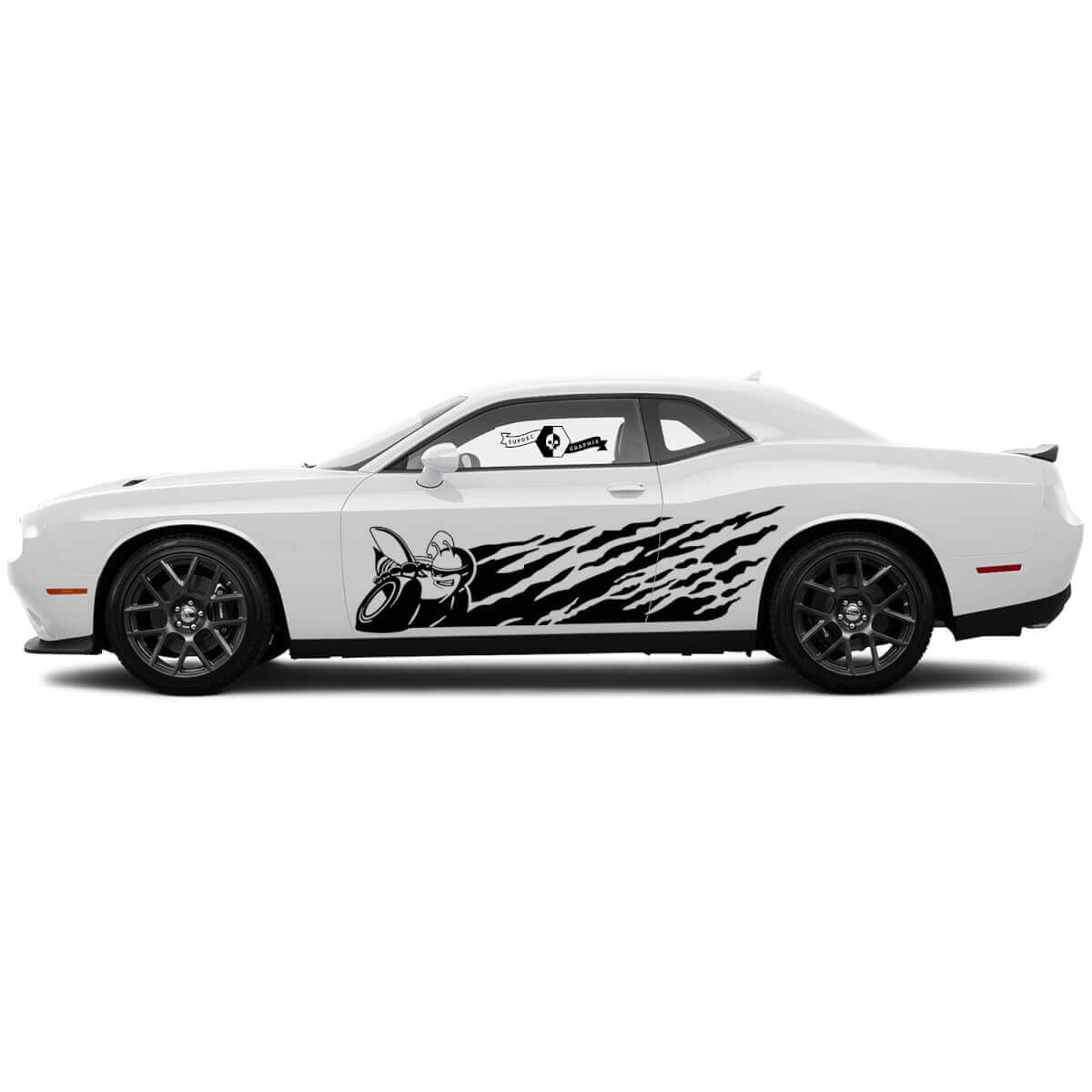 Autocollant vinyle latéral éclaboussures de boue Scat Pack pour porte Dodge Charger