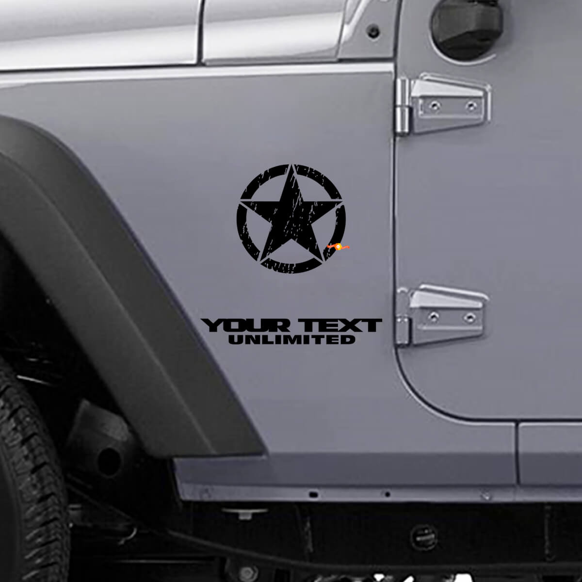 Autocollant en vinyle étoiles usées pour Jeep Wrangler YK JK XJ
