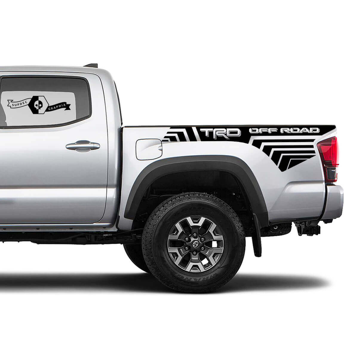 Autocollants vinyle latéraux pour TRD 4x4 Off-Road Lines BedSide adaptés à Toyota Tacoma Tundra toutes années
