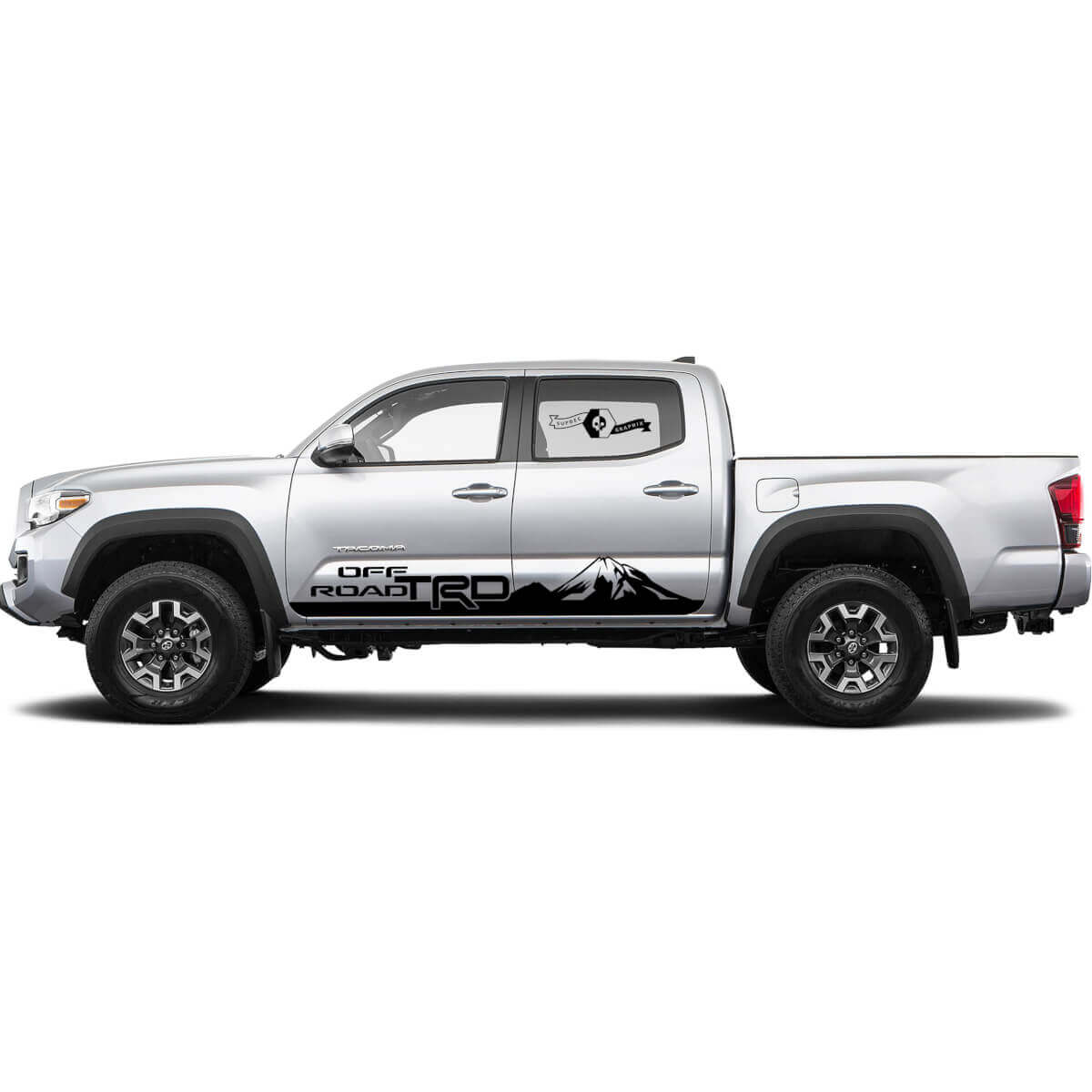 Autocollants vinyle pour panneaux latéraux TRD Off Road Mountains BedSide, adaptés à Toyota Tacoma Tundra toutes années.
