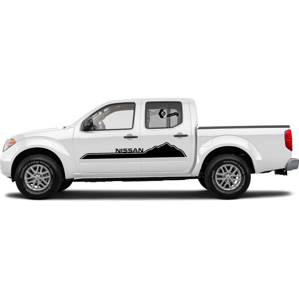 Kit d'autocollants en vinyle bandes style portes montagnes pour Nissan Titan