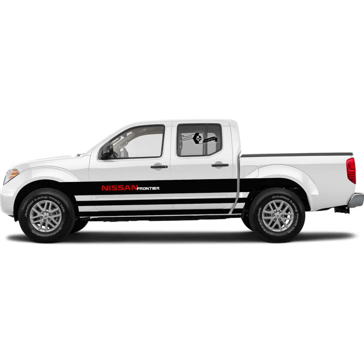 Autocollant en vinyle pour porte de bas de caisse à lignes droites pour Nissan Frontier Titan