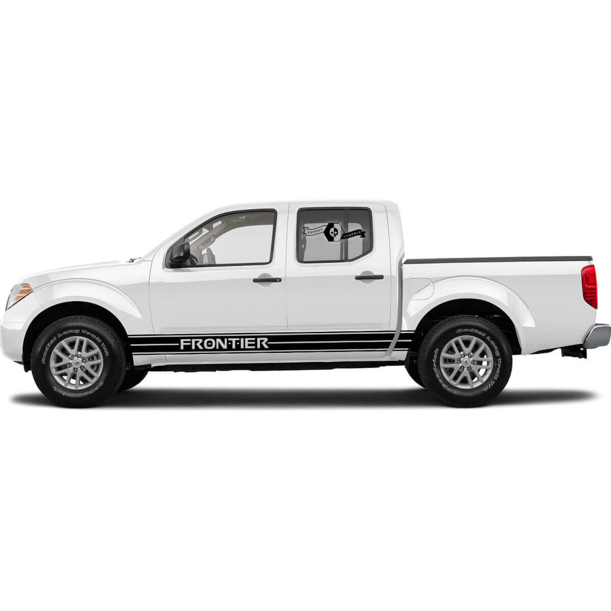 Autocollant de portes Nissan Decal Rocker Panel Stripe Sticker Kit de bandes latérales pour Nissan Frontier Autocollants en vinyle
