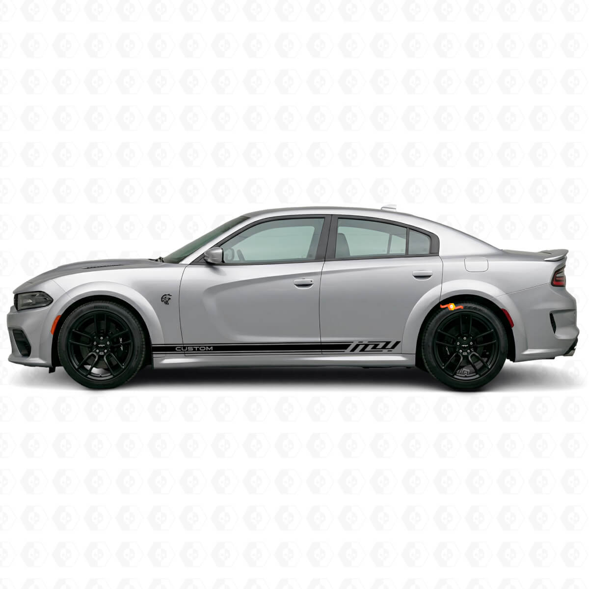 Autocollant vinyle de bandes latérales personnalisées racing pour Dodge Charger électrique