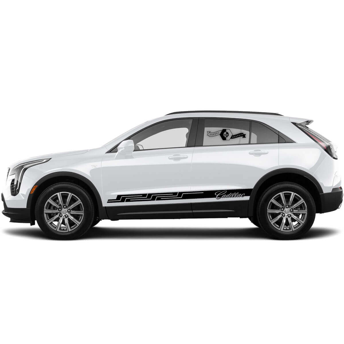 2 Nouvelles Bandes de Décalcomanies pour Panneaux Latéraux pour Cadillac XT4
