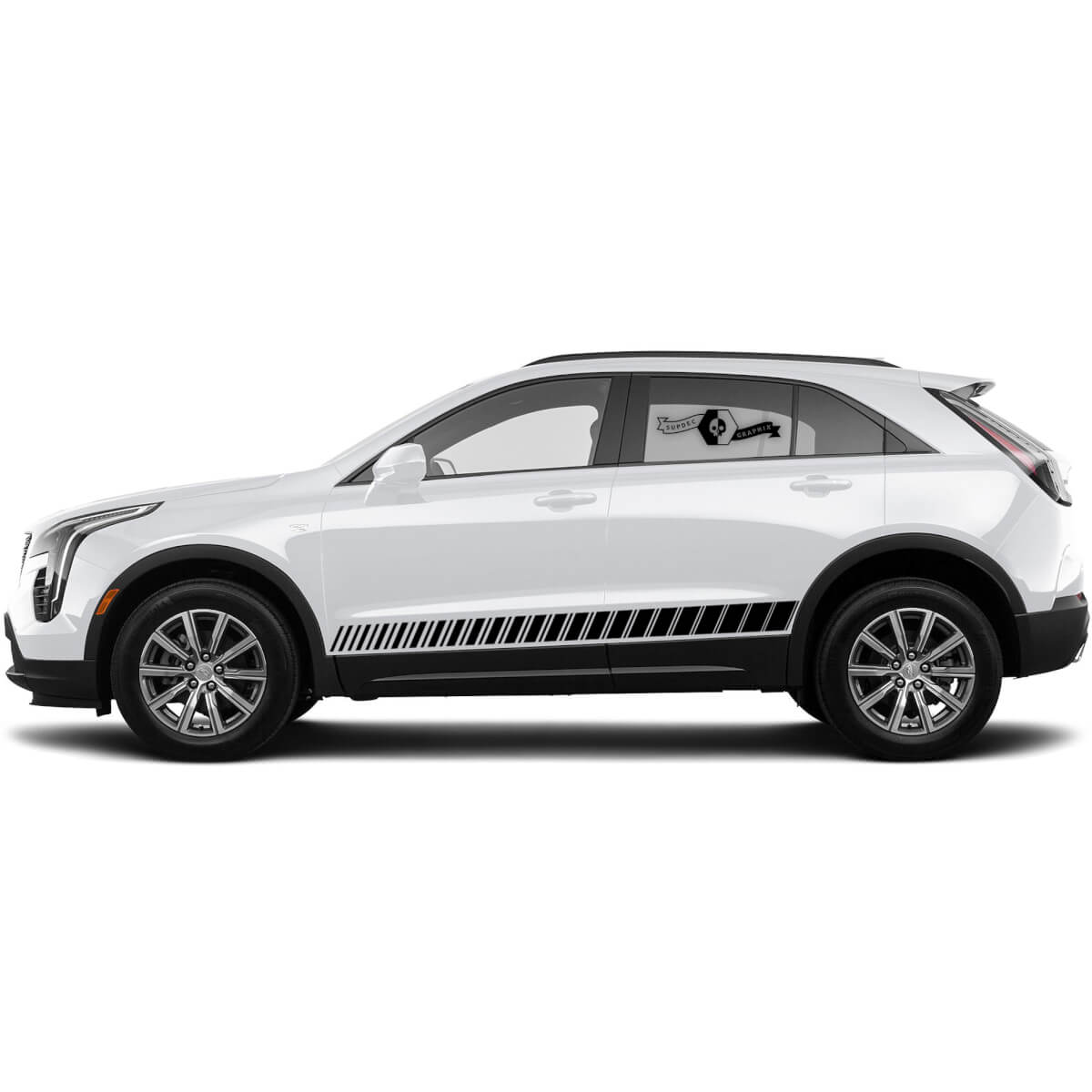 2 NOUVEAU PANNEAU DE ROCKER STOCKER STOCKER LIGNES SPLITS STRIPES CLASSIQUE POUR CADILLAC XT4