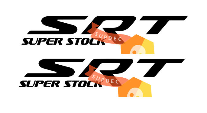 Autocollant Décalque Latéral Vinyle SRT Super Stock pour Dodge Charger