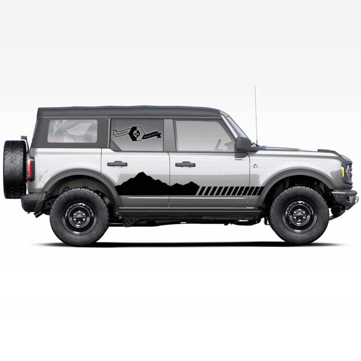 Paire de bandes latérales 4 portes Mountains pour Ford Bronco