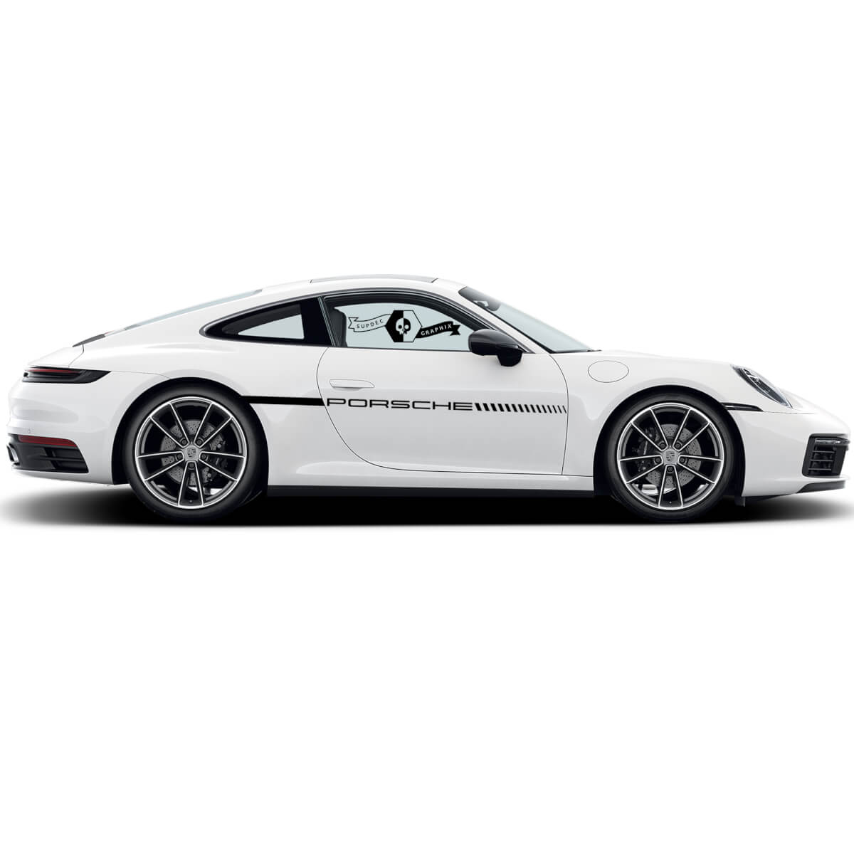 Autocollant Porsche 911 Carrera Classic Side Stripes Up Doors Sticker
