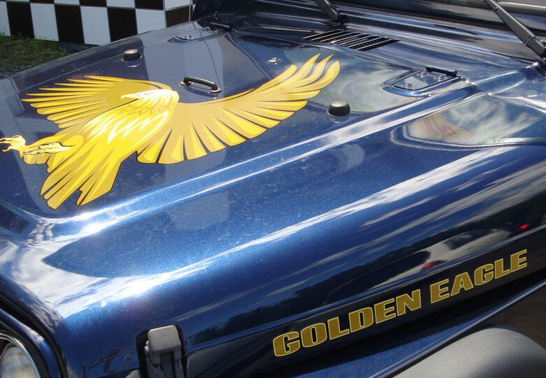 Kit de décalcomanies vinyles capot et côtés Golden Eagle pour Jeep Wrangler