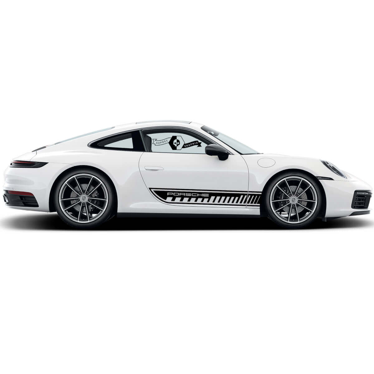 Autocollant Vinyle Bande Contour Lettrage Porsche pour Porsche 911