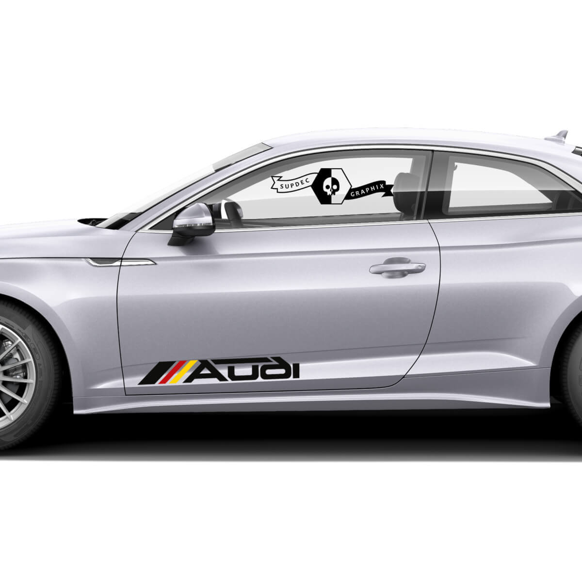 Autocollant vinyle couleur pour voiture de sport Audi Racing
