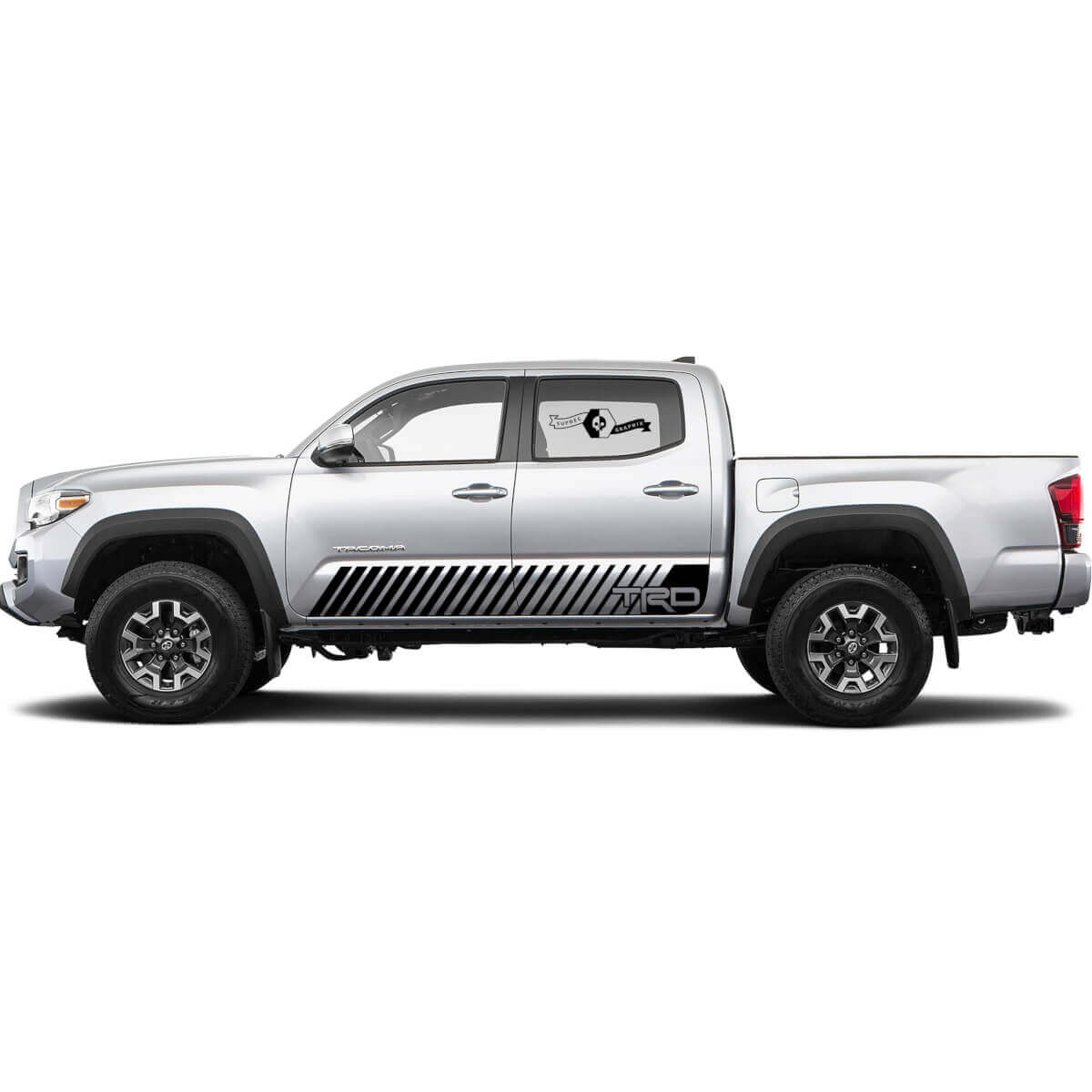 2 Kit d'autocollants Décalcomanie Pour Toyota Trd Tacoma Bande Portes Wrap Rocker Panel Décalcomanie Graphique
