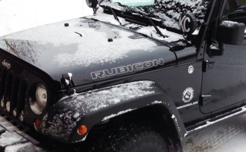 2 Jeep Rubicon Hood Toutes les couleurs CJ TJ YJ JK XJ Cricut Vinyl Stick