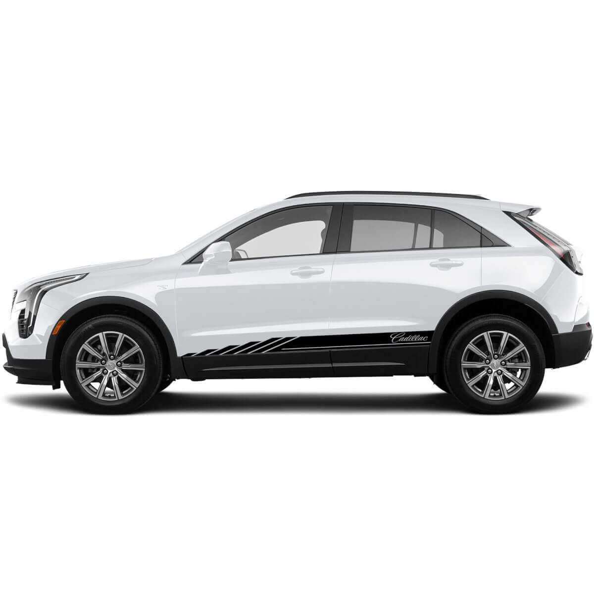 2 Nouvelles lignes de décalcomanie Autocollant de bas de caisse pour Cadillac XT4 Stage
