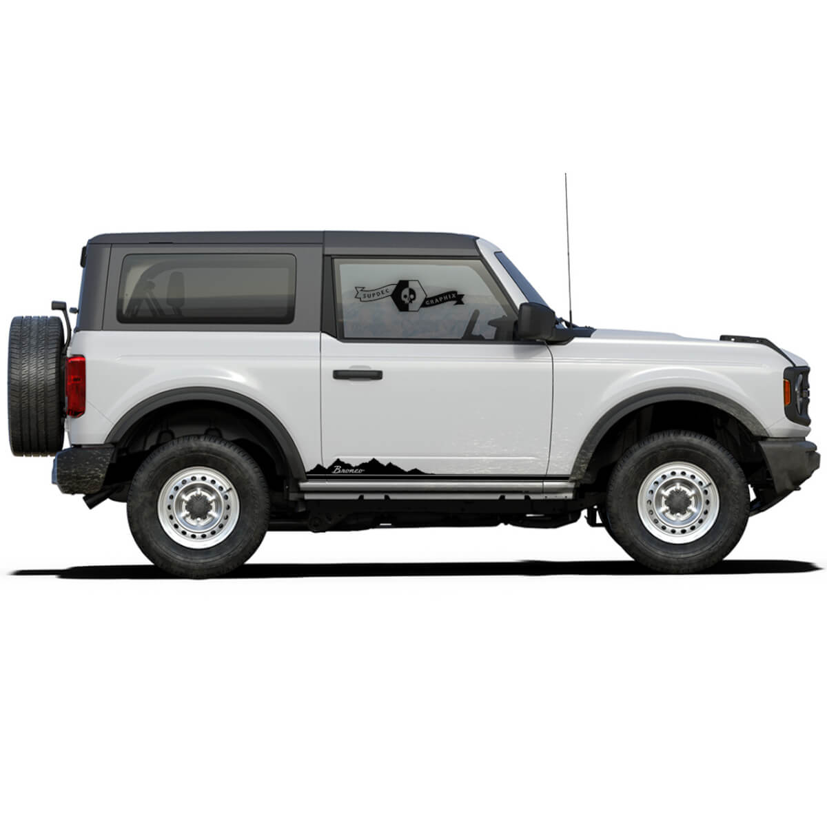 Paire de montagnes Panneaux de bascule Stickers Stickers pour Ford Bronco 2021 - Nouveau