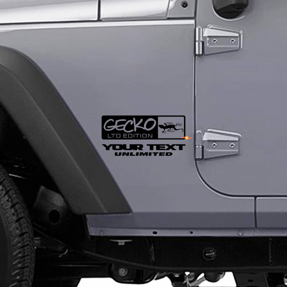 Autocollant Vinyle Latéral Style Gecko LTD pour Jeep Wrangler Rubicon