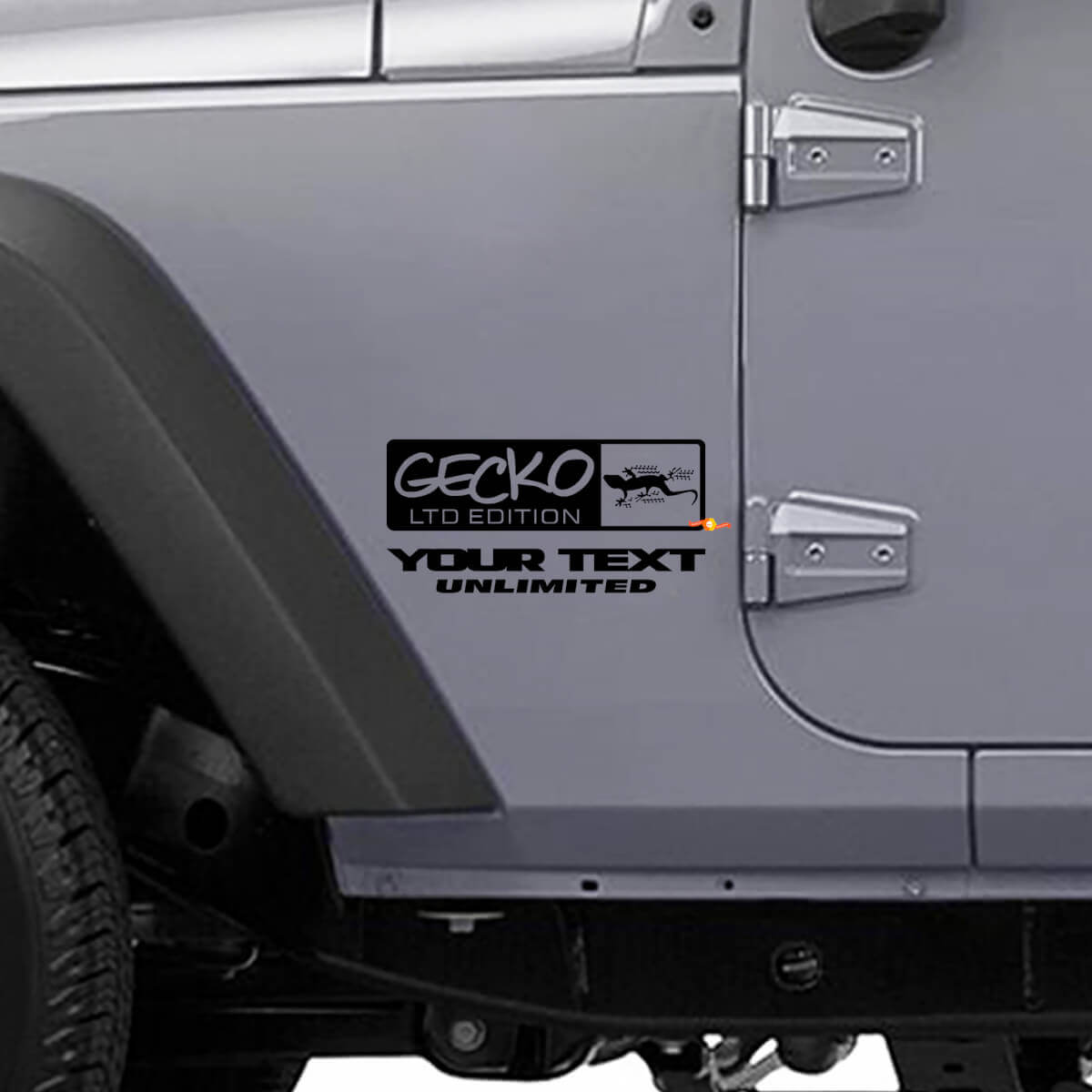Autocollant Vinyle Latéral Style Gecko LTD pour Jeep Wrangler Rubicon
