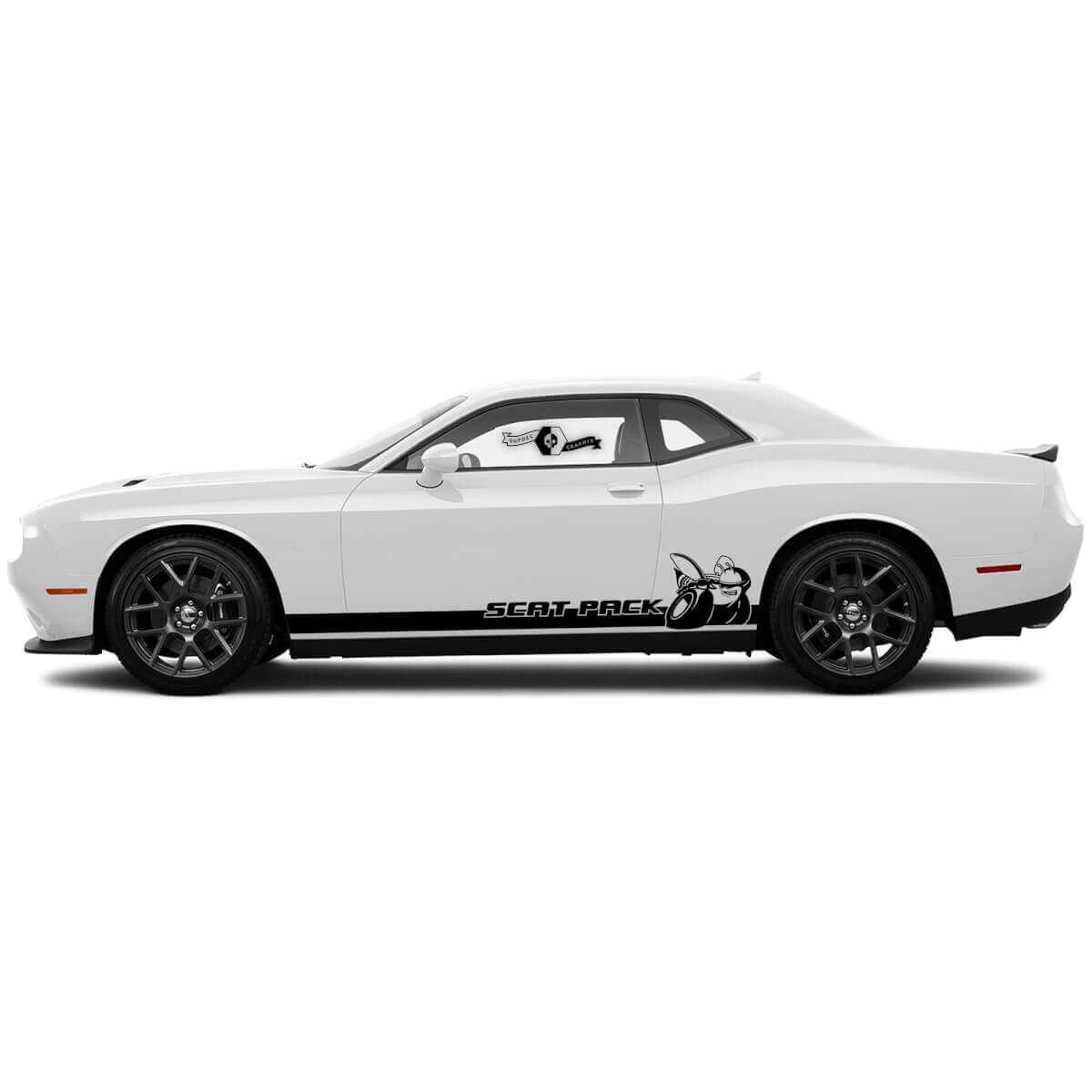 Autocollants en vinyle bandes bas de caisse SRT Scat Pack pour Dodge Challenger