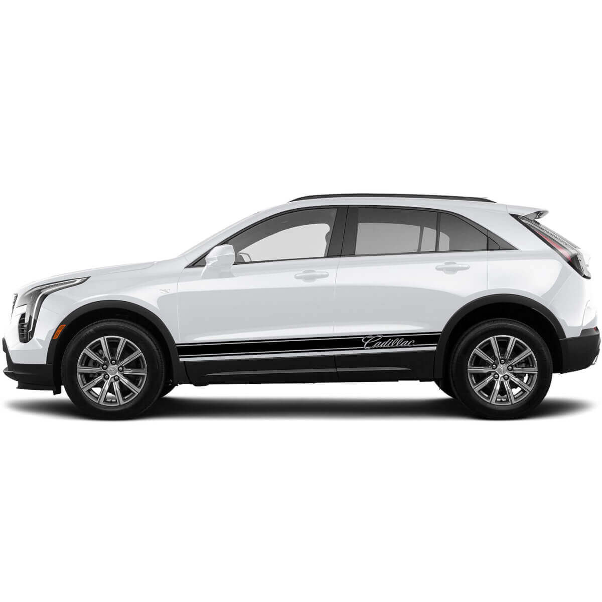 2 Nouvel Autocollant Bande de Lignes Horizontales pour Panneau de Bas de Caisse pour Cadillac XT4 - neuf
