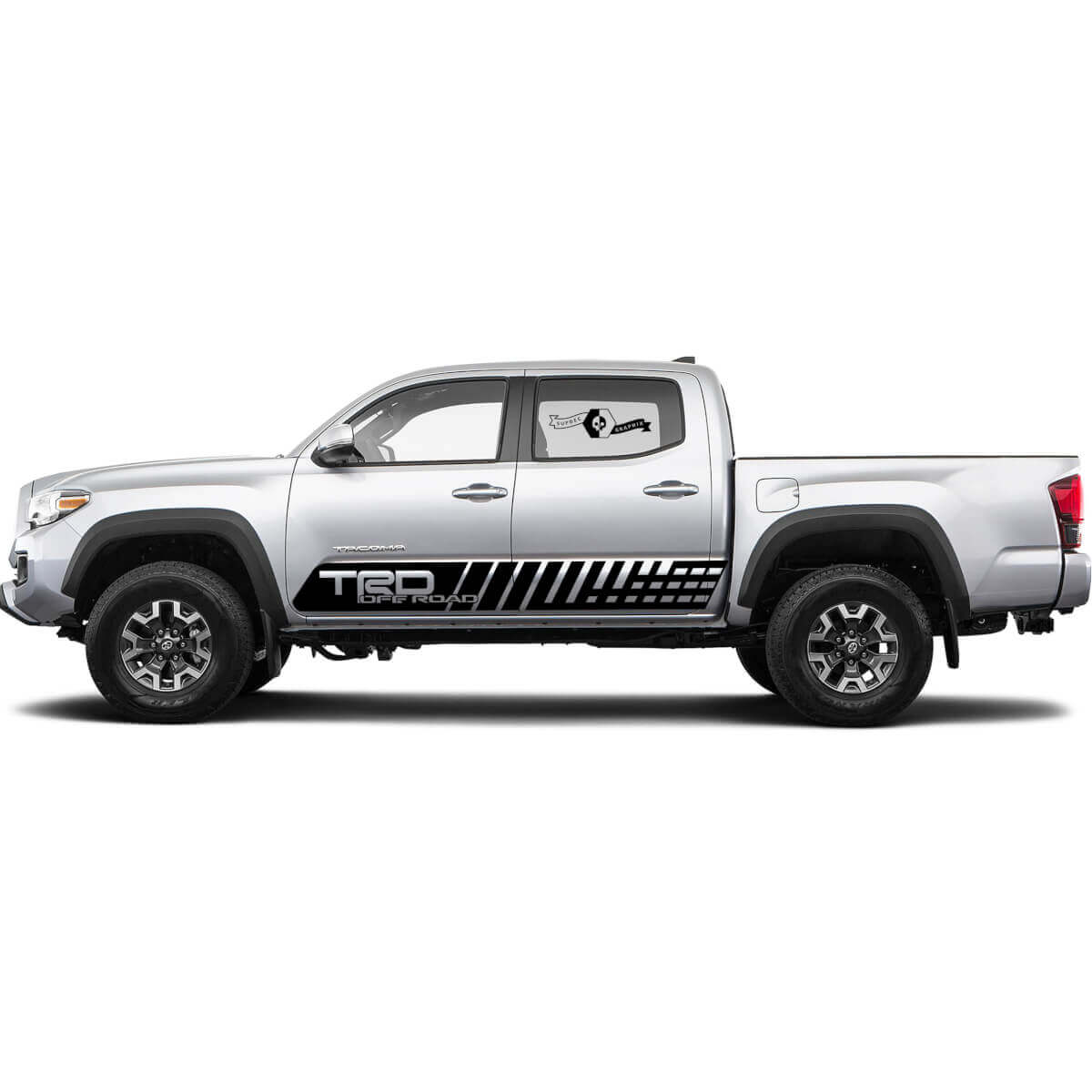 2X Toyota Tacoma 2021 (X-P) Autocollants latéraux en vinyle Kit de stickers graphiques Rallye Hors route
