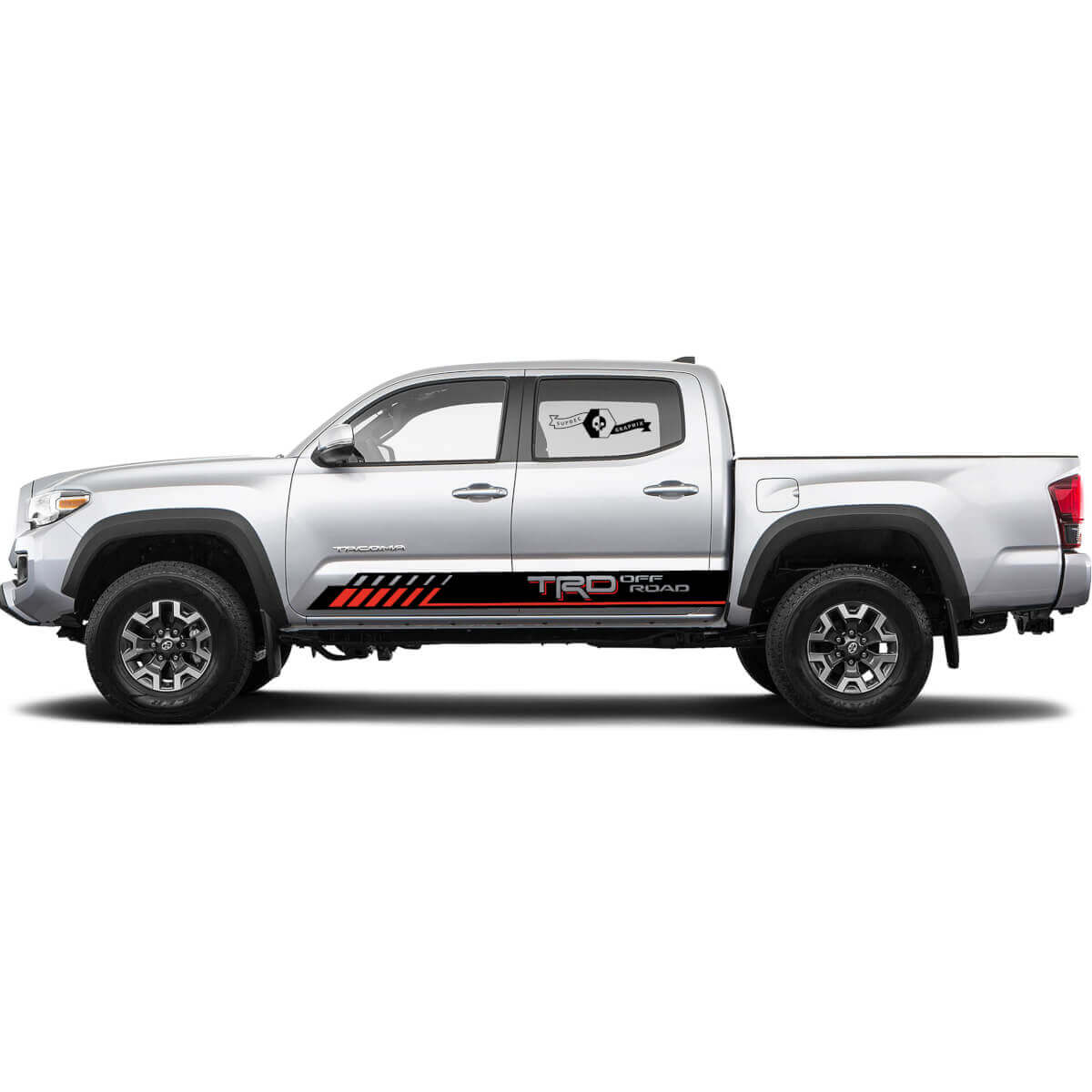 Autocollant vinyle latéral style tout-terrain TRD pour Toyota Tacoma 2016-2019