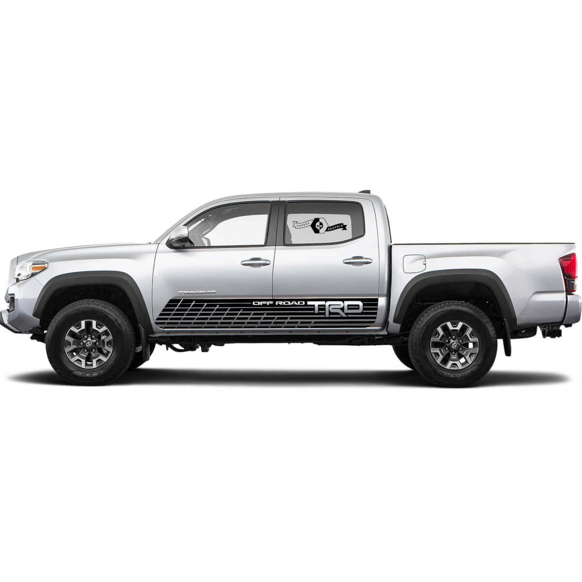 2X Autocollants en vinyle à rayures latérales Toyota Tacoma TRD Off Road 2021 Décalcomanies de panneau latéral Graphiques de bas de caisse Autocollant de rallye
