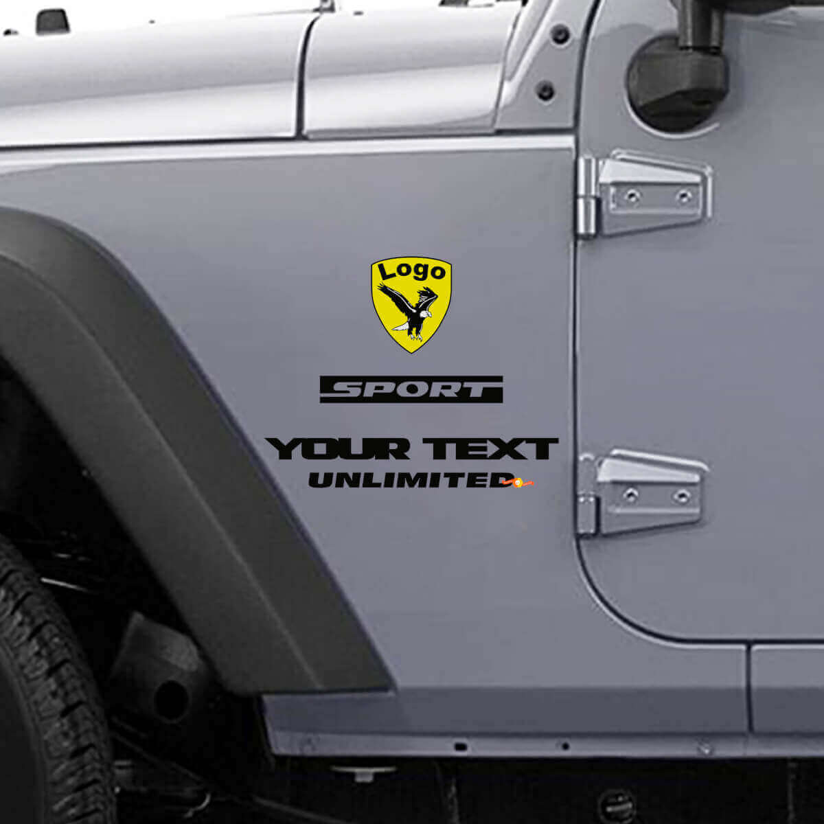 Kit de décalcomanies latérales sportives personnalisées Aigle chauve pour Jeep Wrangler