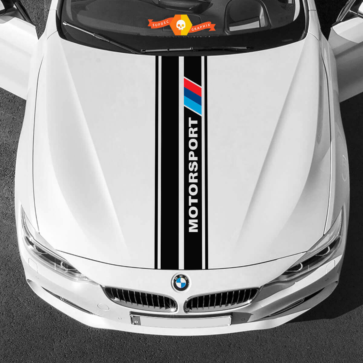 Autocollants graphiques en vinyle pour capot BMW au milieu BMW Motorsport 2022
