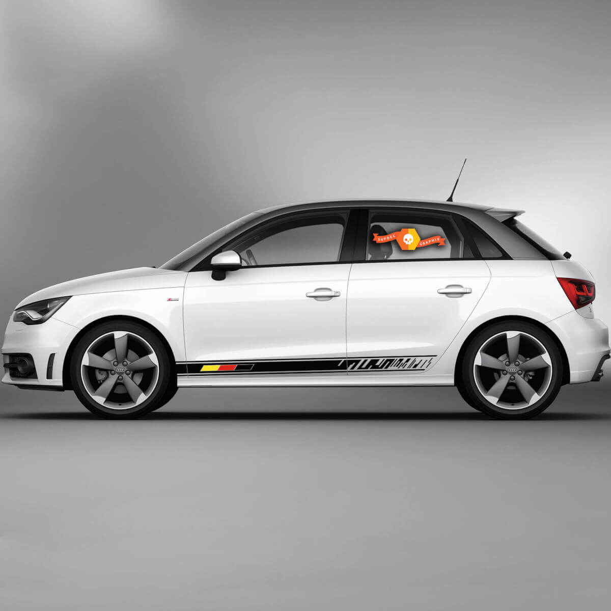 Paire d'autocollants graphiques en vinyle pour Audi A1 Palette de couleurs des panneaux latéraux 2022
