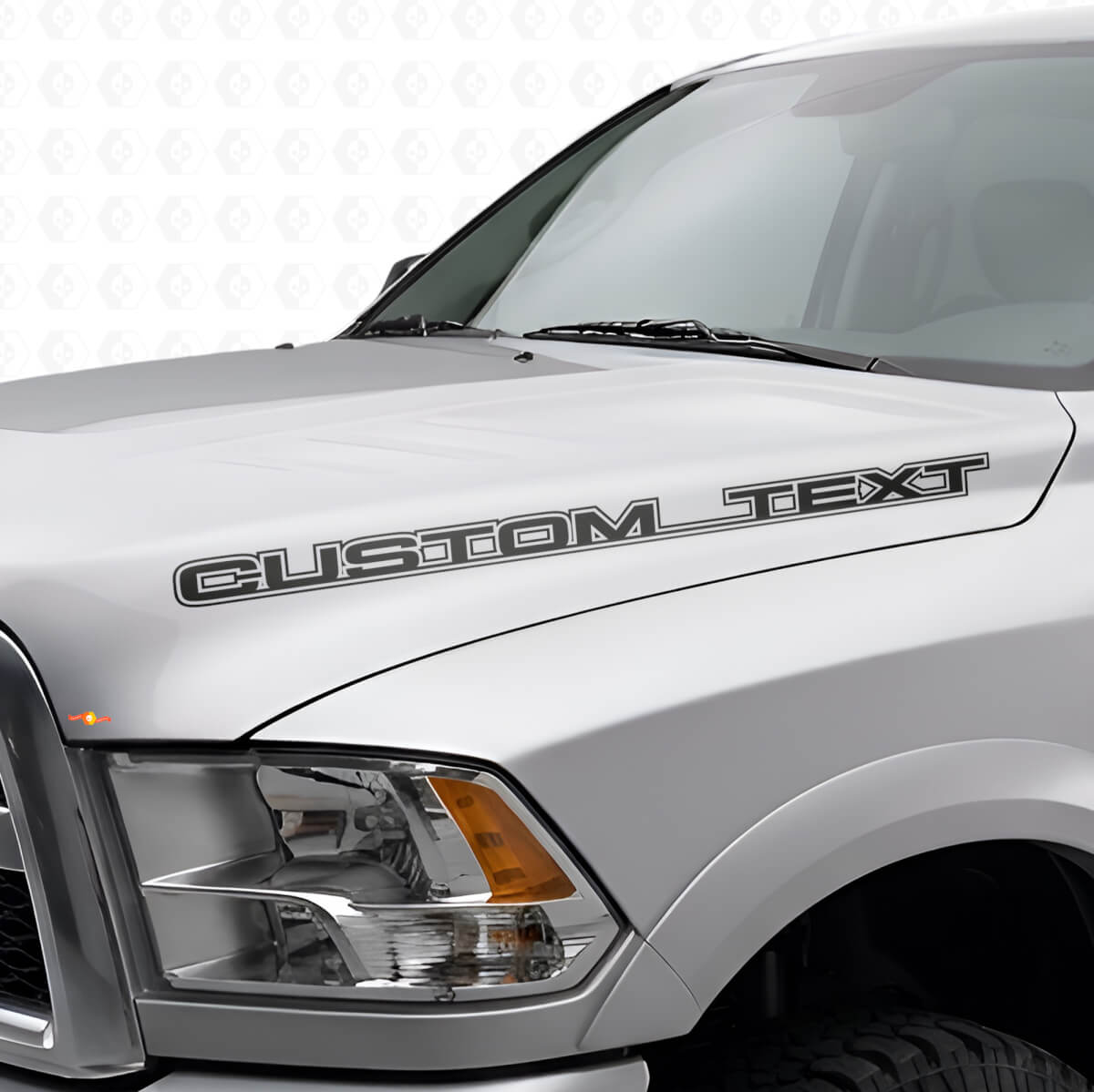 Ensemble de décalcomanies en vinyle à lettrage personnalisé en contour pour capot Dodge Ram Power Wagon