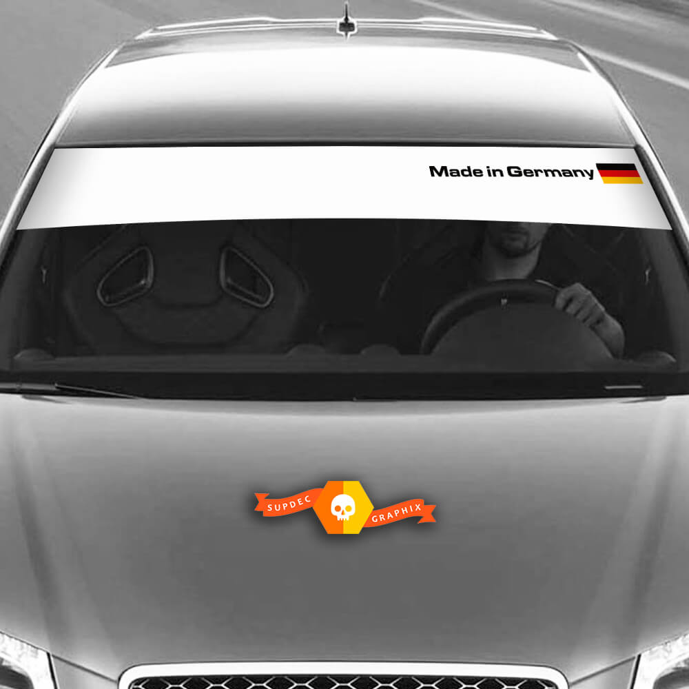 Décalcomanies en vinyle Autocollants graphiques pare-brise Audi pare-soleil Allemagne drapeau petit 2022
