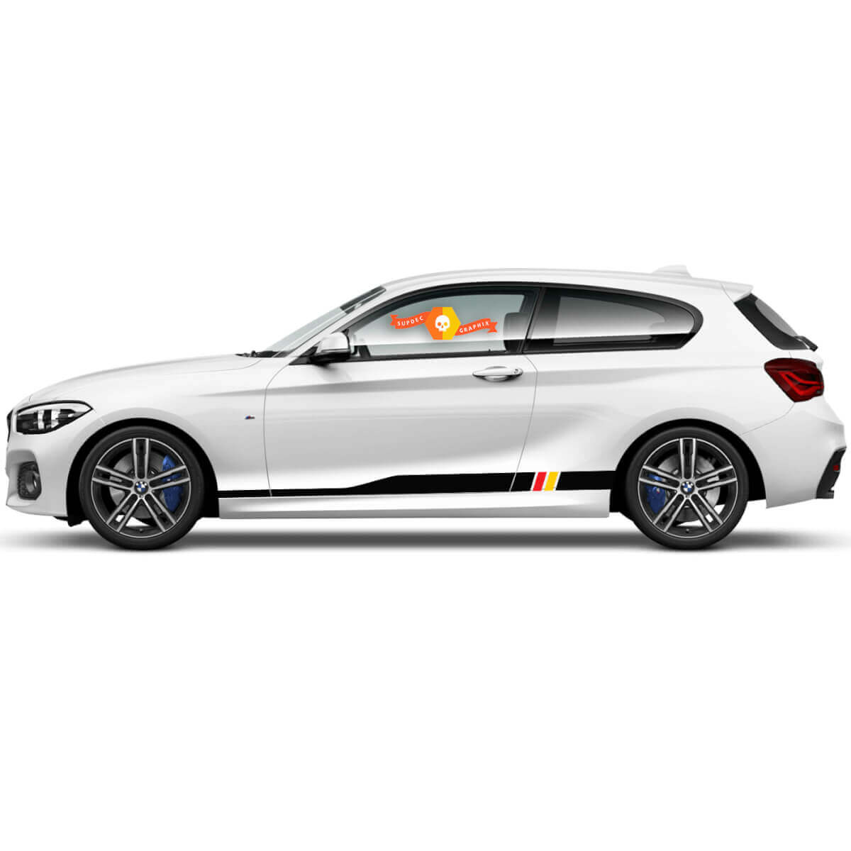 2 x Autocollants en vinyle Stickers graphiques côté bmw 1 série 2015 panneau de bas de caisse Allemagne
