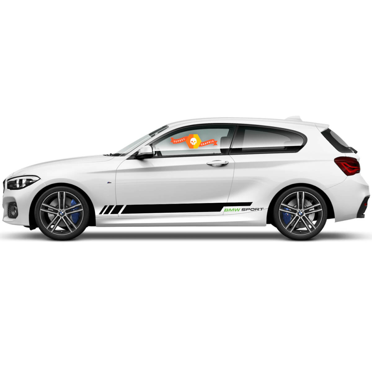 2 x autocollants en vinyle Autocollants graphiques côté BMW 1 série 2015 Rocker Panel Sport 2022